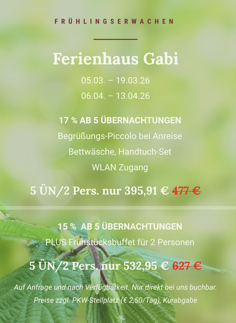Angebot Frühjahr